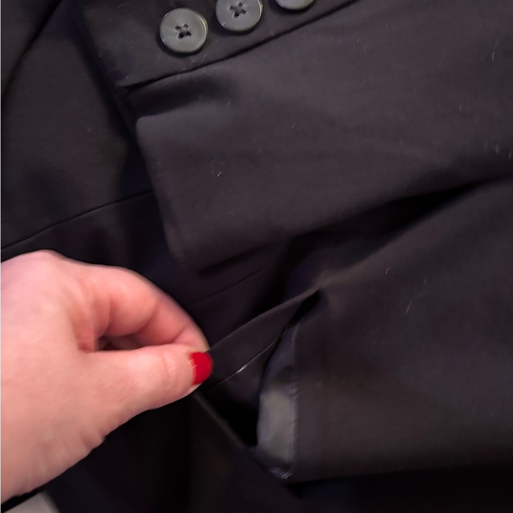 Catherine’s Lined Women’s Plus Size Black Blazer Suit Jacket 1X 18/20W +Pockets - Picture 10 of 11